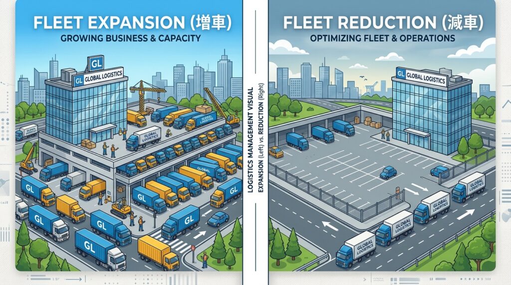 【運送業許可】貨物自動車運送業の車両の増減や変更した時の手続き