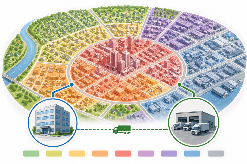 【運送業許可】ここは大丈夫？トラック運送業の「営業所」、「車庫」の場所の注意点